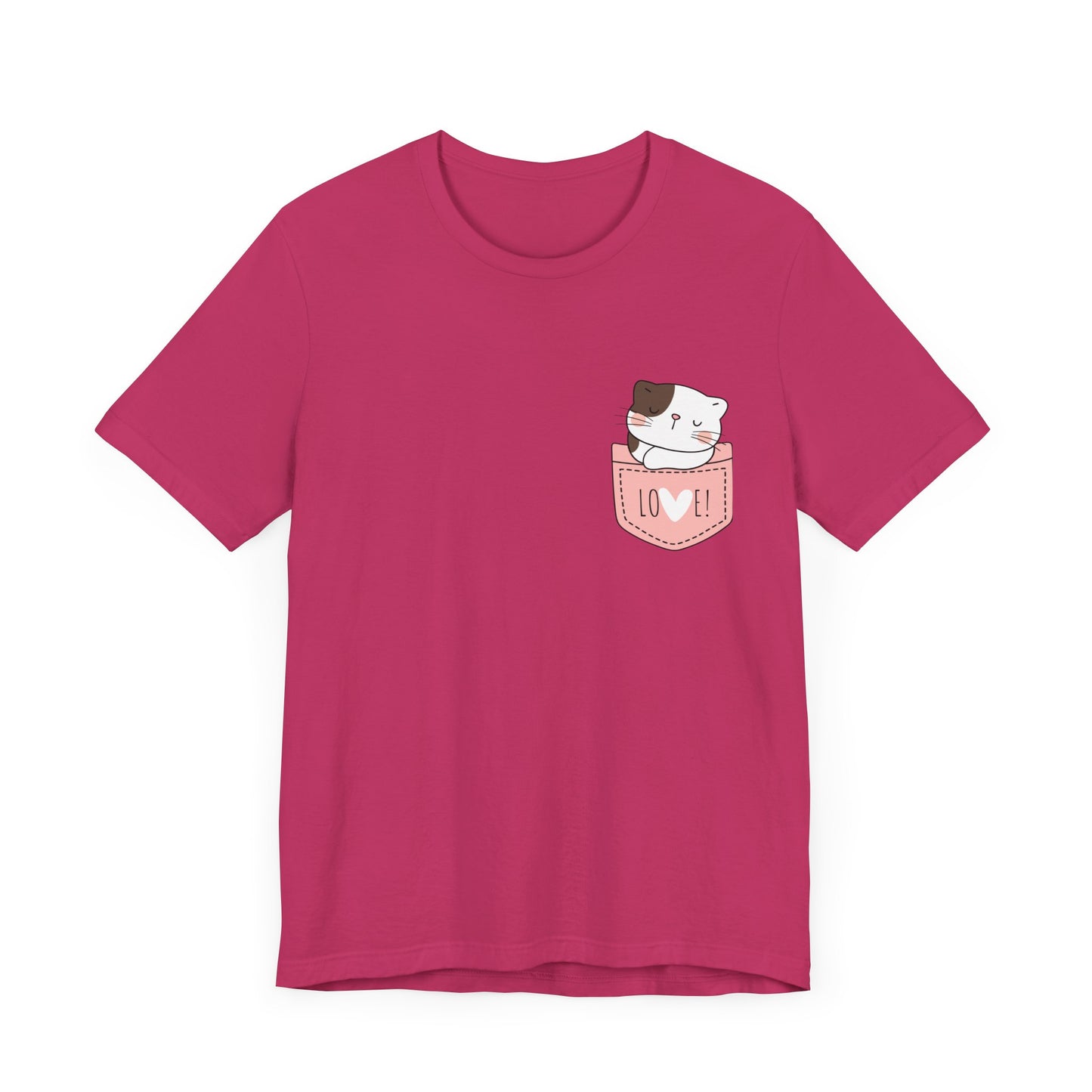 Cat T-Shirt, Cute Graphic Tee for Teens,Unisex Tshirt Aesthetic Gifts For Her,Cute Shirt,Cat Pocket Shirt,Gift For Cat Lovers & Cat Moms