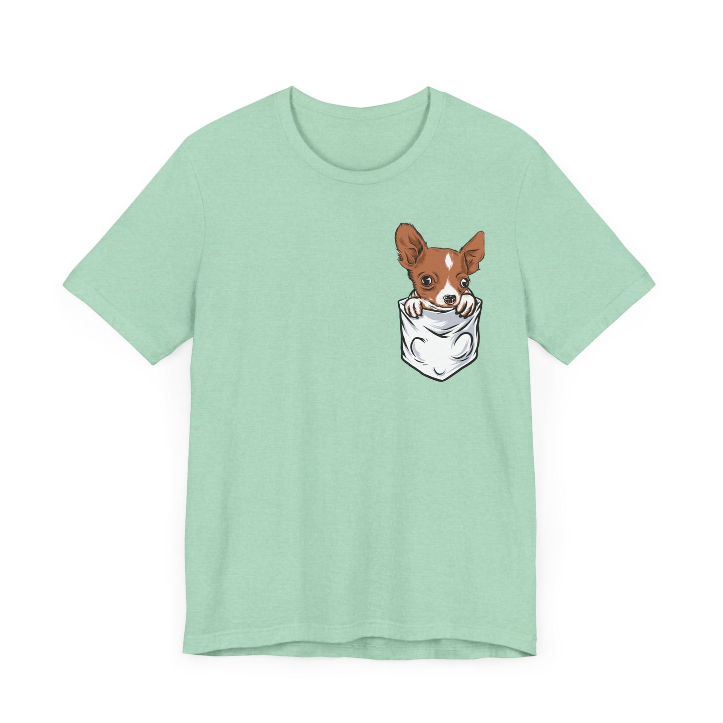 Chihuahua T-Shirt, Dog Graphic Tee for Teens, Unisex Tshirt Aesthetic Gifts For Her, Cute Shirt,Dog Pocket Shirt, Dog Lovers Gift
