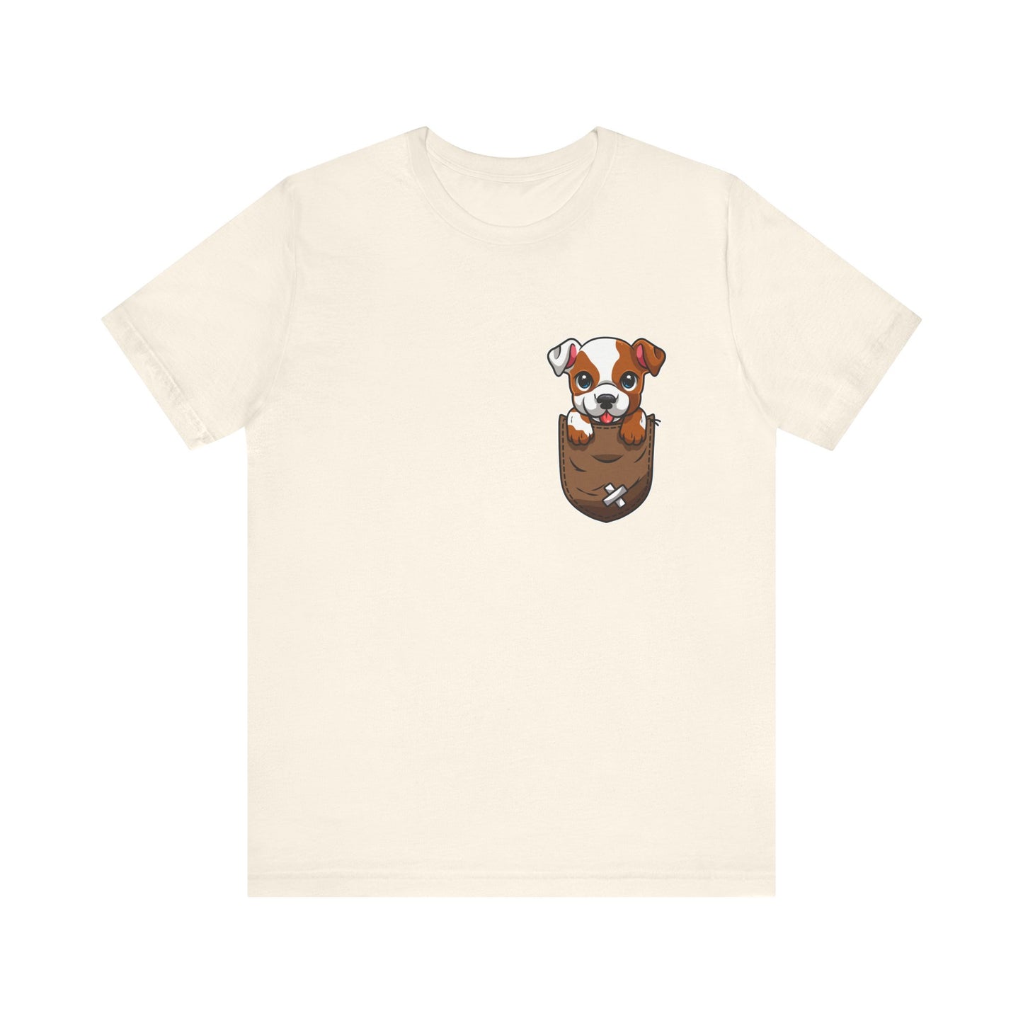 Dog T-Shirt, Puppy Graphic Tee for Teens, Unisex Tshirt Aesthetic Gifts For Her, Cute Shirt,Dog Pocket Shirt, Gift for Dog Lovers & Dog Moms
