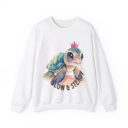 Turtle Sweatshirt Animal Print Pullover Sweater | Cute Gifts For Mom | Slow And Steady