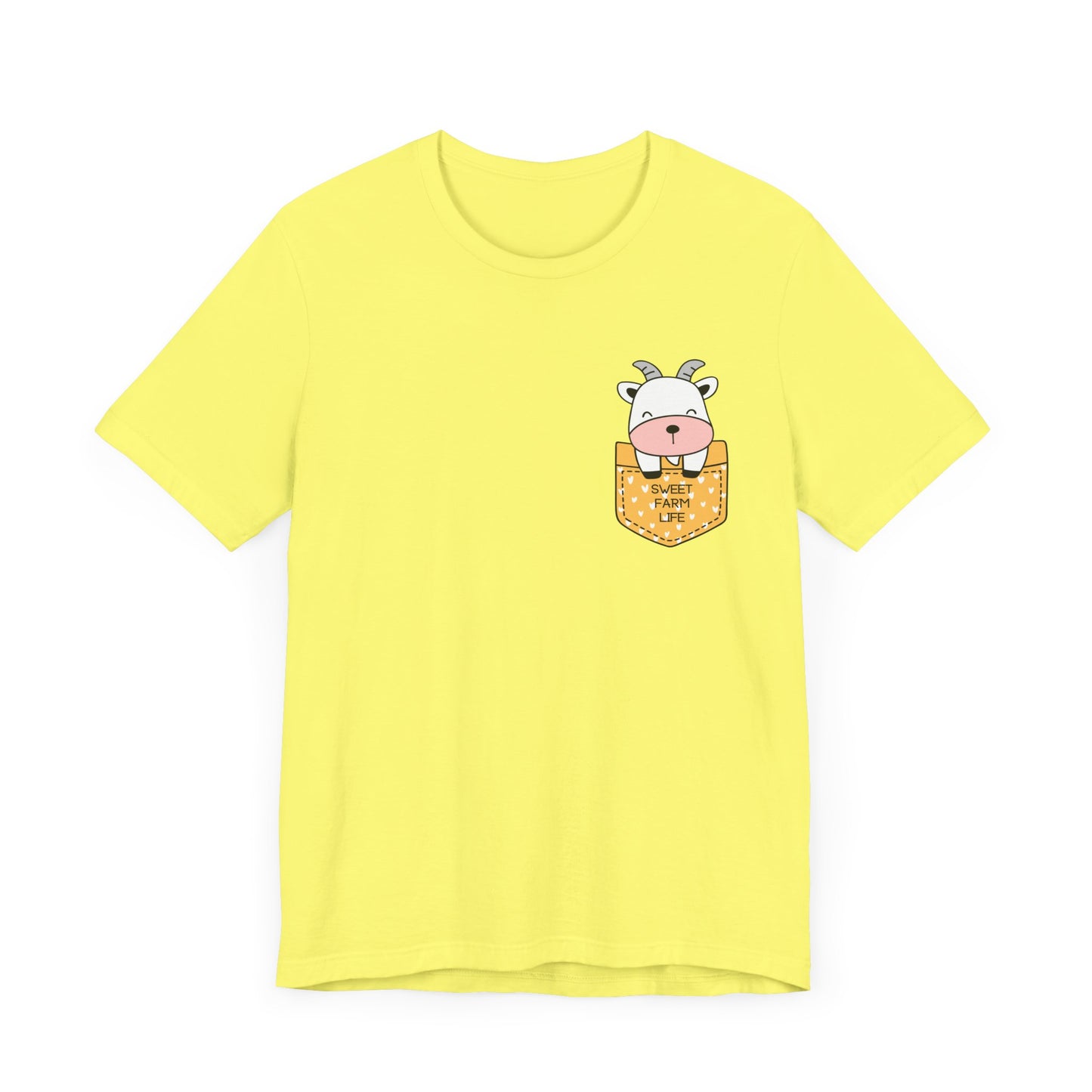 Goat T-Shirt, Cute Graphic Tee for Teens,Unisex Tshirt Aesthetic Gifts For Her,Cute Shirt, Goat Pocket Shirt,Farmhouse Gift For Mom