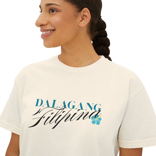 Filipina Graphic Tee, Boxy Croptop, Pinay Shirt, Casual Crop Top, Filipino Gift for Her,, Comfort Colors Tshirt, Tagalog