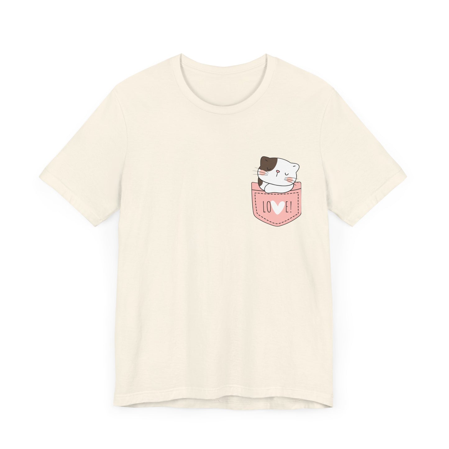 Cat T-Shirt, Cute Graphic Tee for Teens,Unisex Tshirt Aesthetic Gifts For Her,Cute Shirt,Cat Pocket Shirt,Gift For Cat Lovers & Cat Moms
