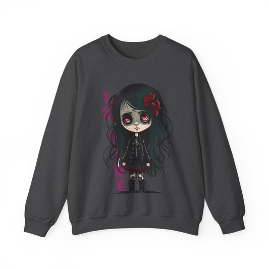 Goth Sweatshirt Emo Graphic Pullover Sweater | Cute Gifts For Teens Halloween Outfit | Im Fine