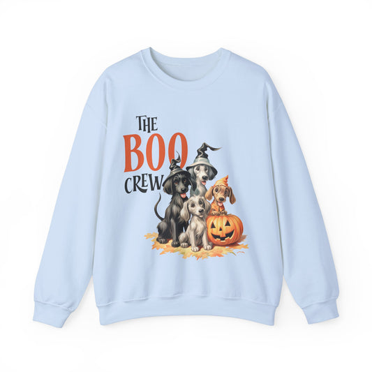Dog Sweatshirt Halloween Graphic Pullover Sweater | Fall Gifts For Mom Pumpkin Gift For Dog Lovers | The Boo Crew