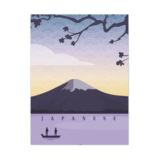Vintage Art,Japanese Wall Art Canvas Gallery Wrap 30x40 Mt. Fiji Painting, Housewarming Gift For Mom