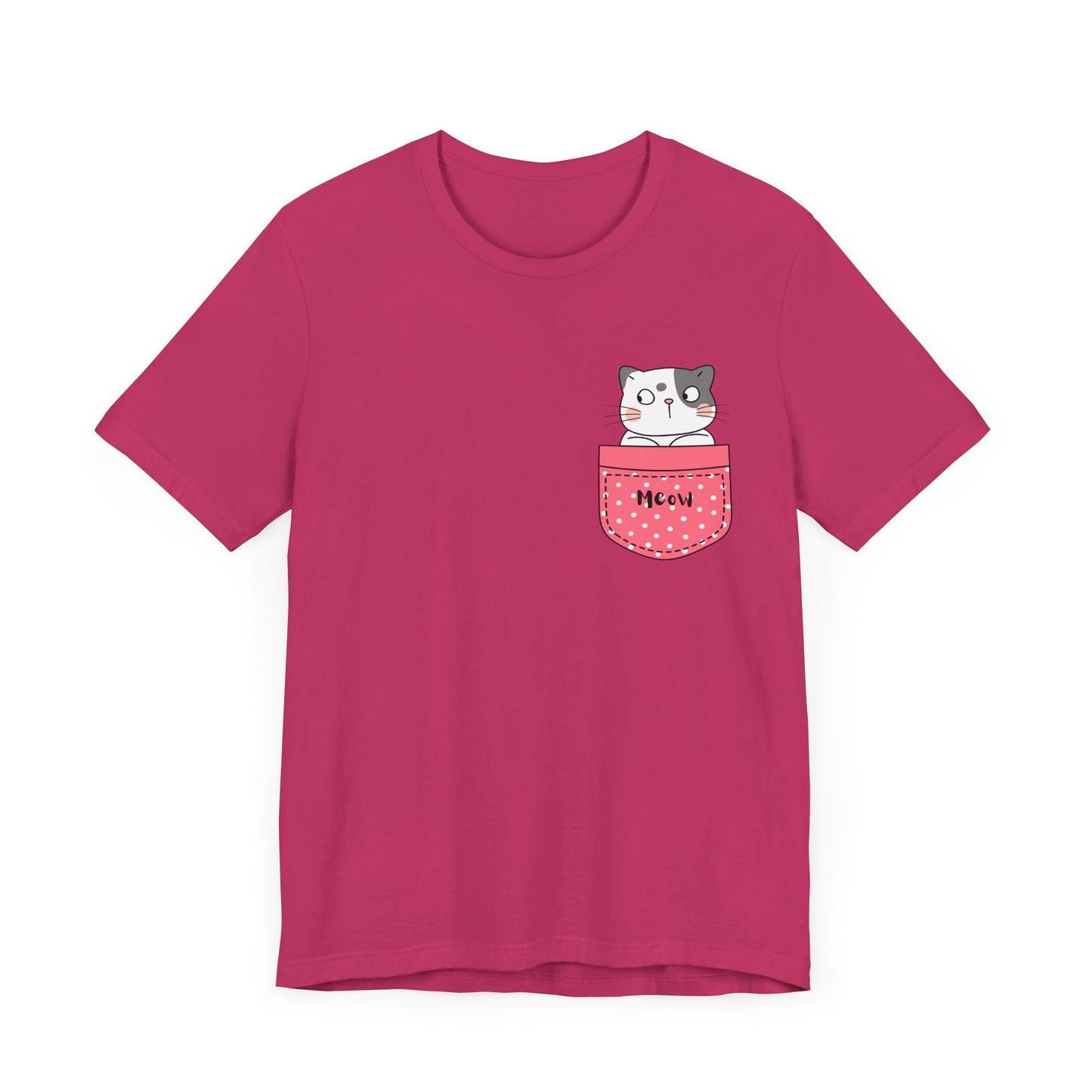 Cat T-Shirt, Cute Graphic Tee for Teens,Unisex Tshirt Aesthetic Gifts For Her,Cute Shirt,Cat Pocket Shirt,Gift For Cat Lovers & Cat Moms