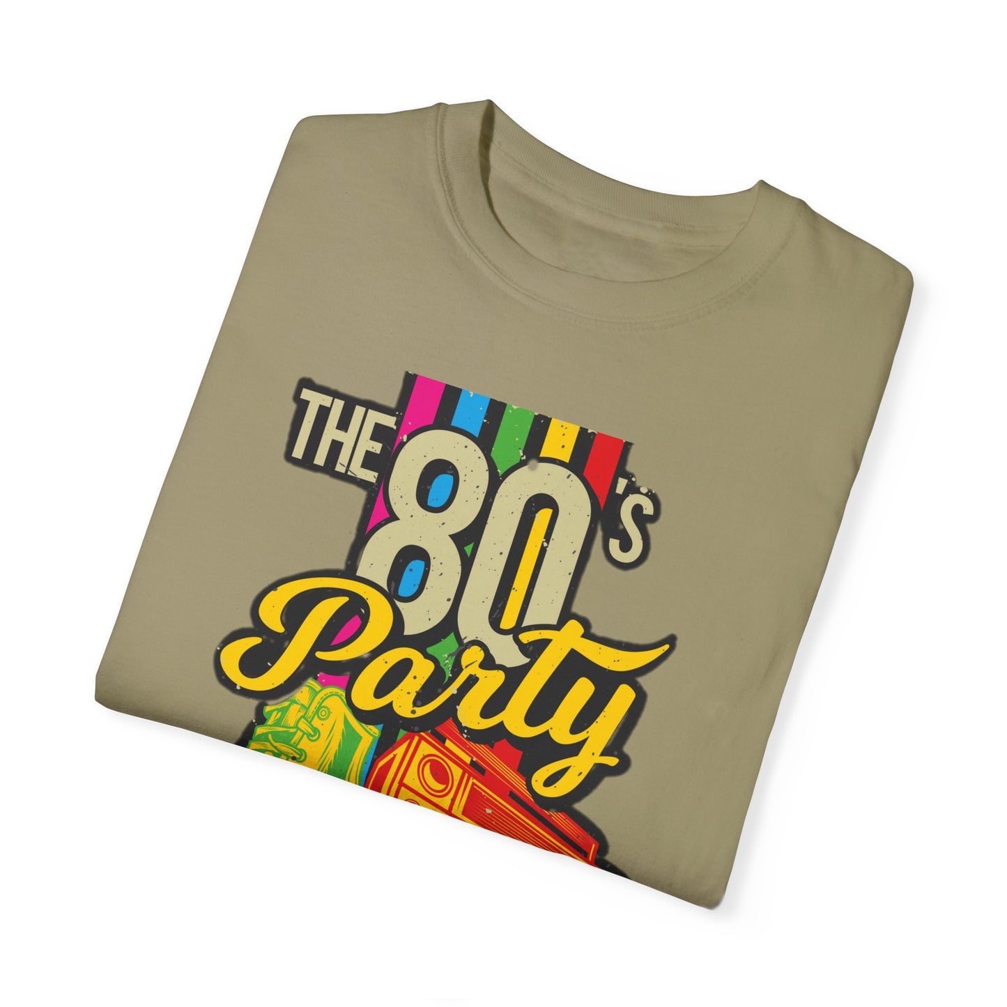 80s Party Comfort Colors Tshirt | Mens T-Shirt Graphic Tees Men Shirt Casual | Comfy Loose Fit Summer Clothes | Cotton Street Wear Clothing College Fashion