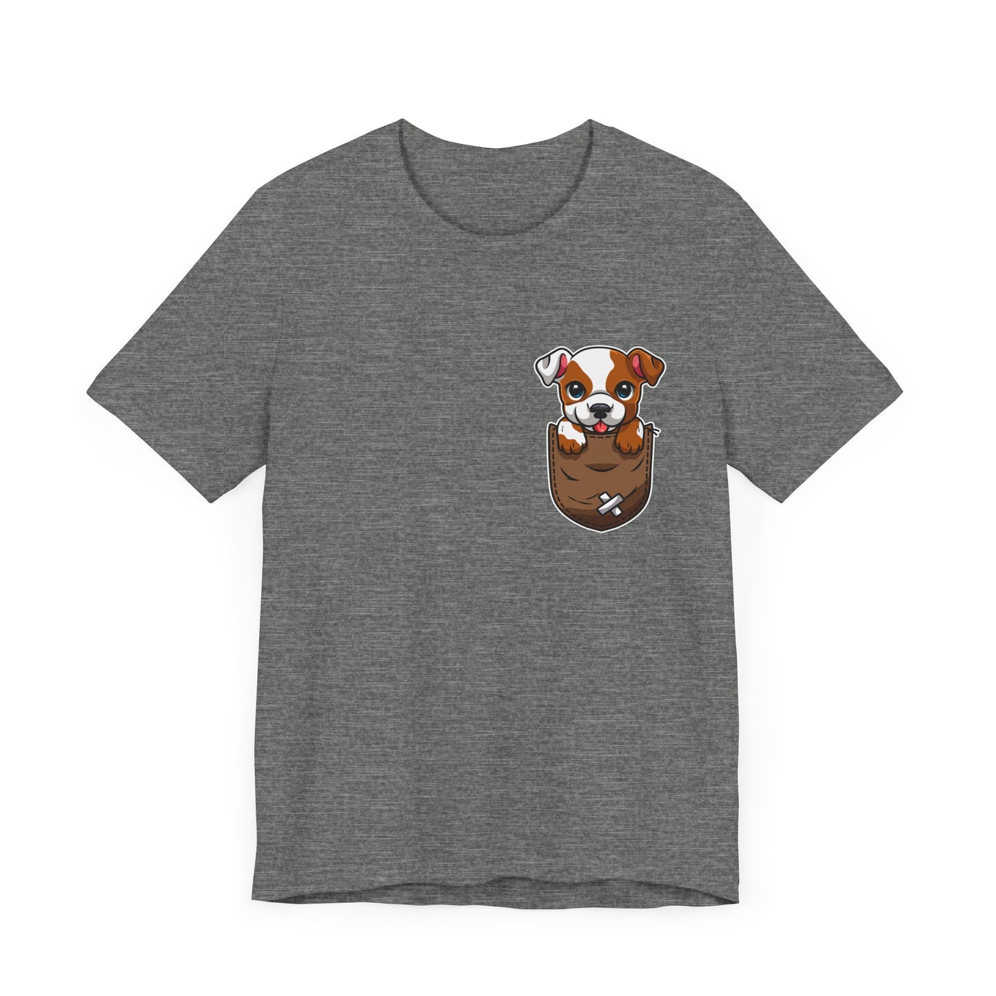 Dog T-Shirt, Puppy Graphic Tee for Teens, Unisex Tshirt Aesthetic Gifts For Her, Cute Shirt,Dog Pocket Shirt, Gift for Dog Lovers & Dog Moms