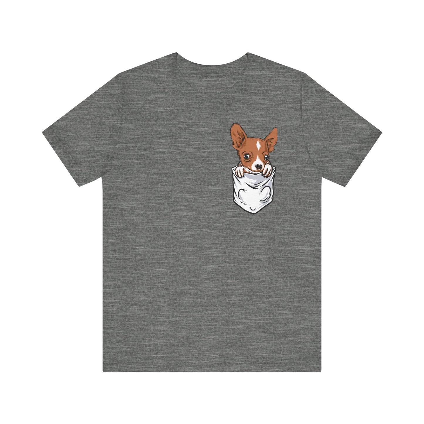 Chihuahua T-Shirt, Dog Graphic Tee for Teens, Unisex Tshirt Aesthetic Gifts For Her, Cute Shirt,Dog Pocket Shirt, Dog Lovers Gift
