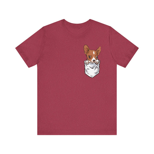 Chihuahua T-Shirt, Dog Graphic Tee for Teens, Unisex Tshirt Aesthetic Gifts For Her, Cute Shirt,Dog Pocket Shirt, Dog Lovers Gift