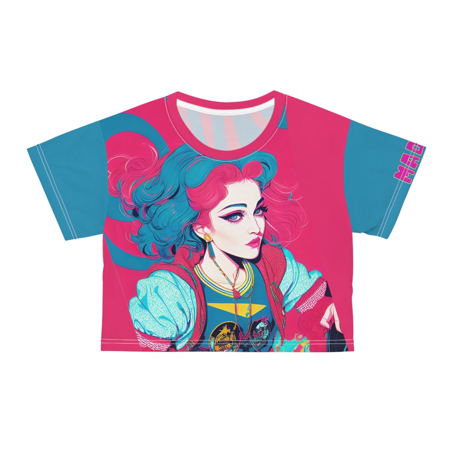 Madonna T-shirt Cute Crop Tops | Pop Art Cropped Graphic Tee | Music T Shirt Women Trendy Gift For Her | Teen Tshirt Designs All Day Concert
