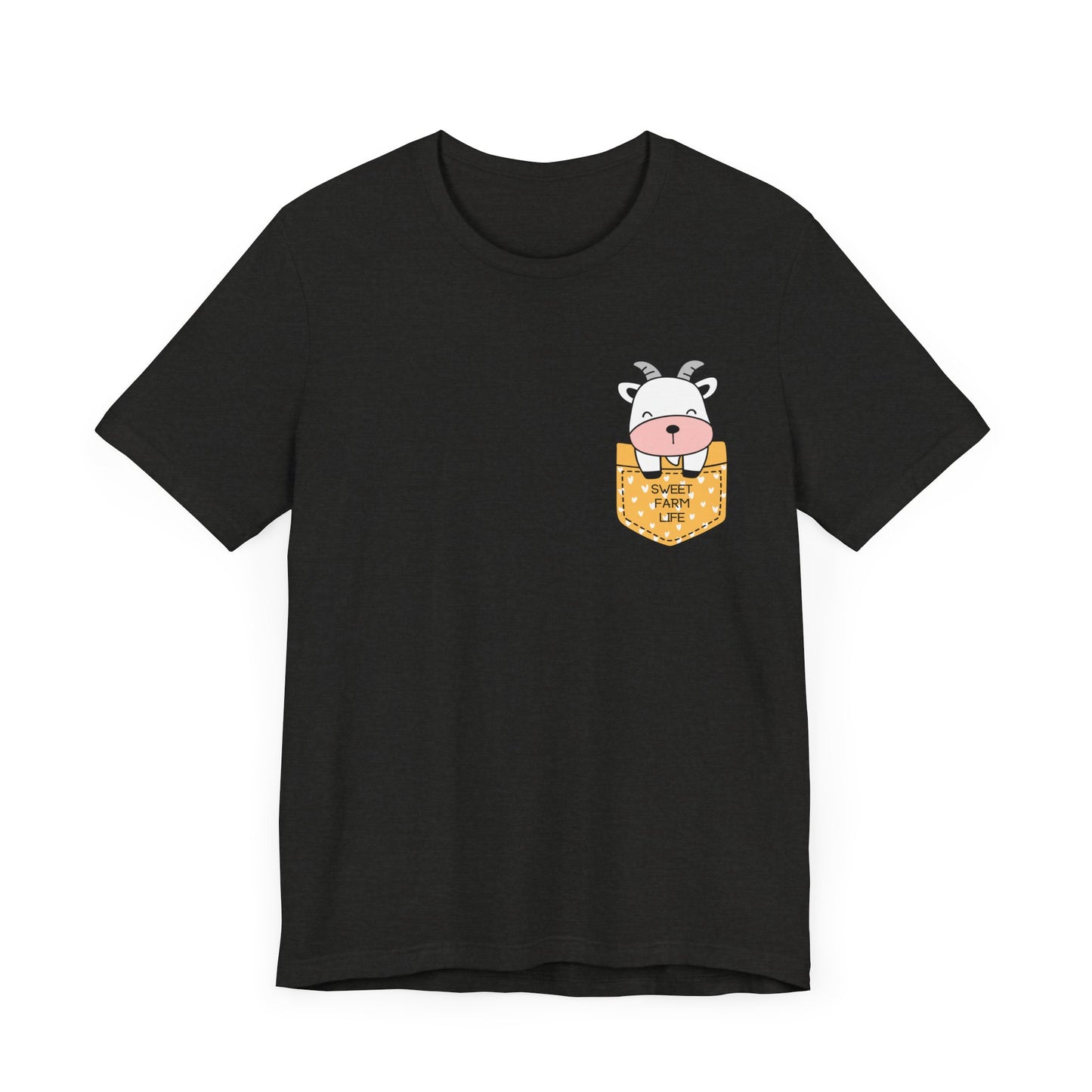 Goat T-Shirt, Cute Graphic Tee for Teens,Unisex Tshirt Aesthetic Gifts For Her,Cute Shirt, Goat Pocket Shirt,Farmhouse Gift For Mom