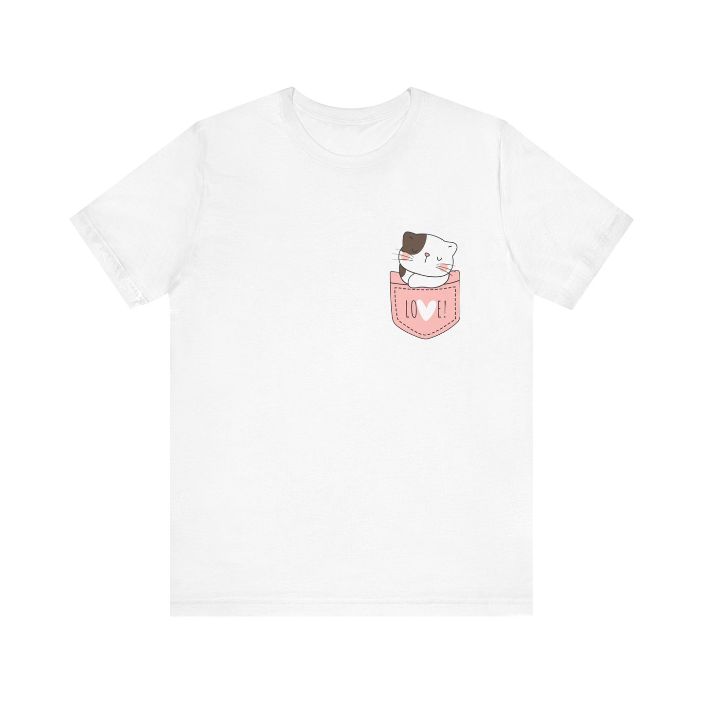 Cat T-Shirt, Cute Graphic Tee for Teens,Unisex Tshirt Aesthetic Gifts For Her,Cute Shirt,Cat Pocket Shirt,Gift For Cat Lovers & Cat Moms