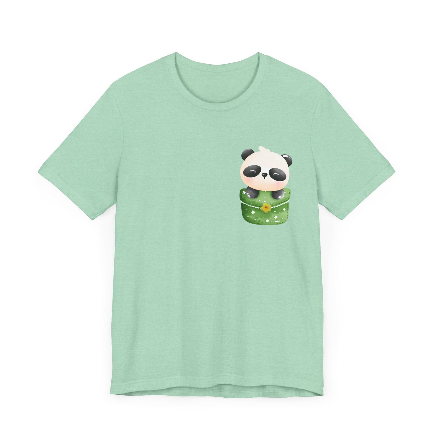 Panda T-Shirt, Cute Graphic Tee for Teens,Unisex Tshirt Aesthetic Gifts For Her,Cute Shirt, Panda Pocket Shirt,Gift For Panda Lovers