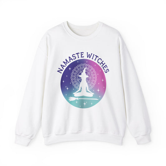 Namaste Witches Sweatshirt Halloween Graphic Pullover Sweater | Witchy Gifts For Mom
