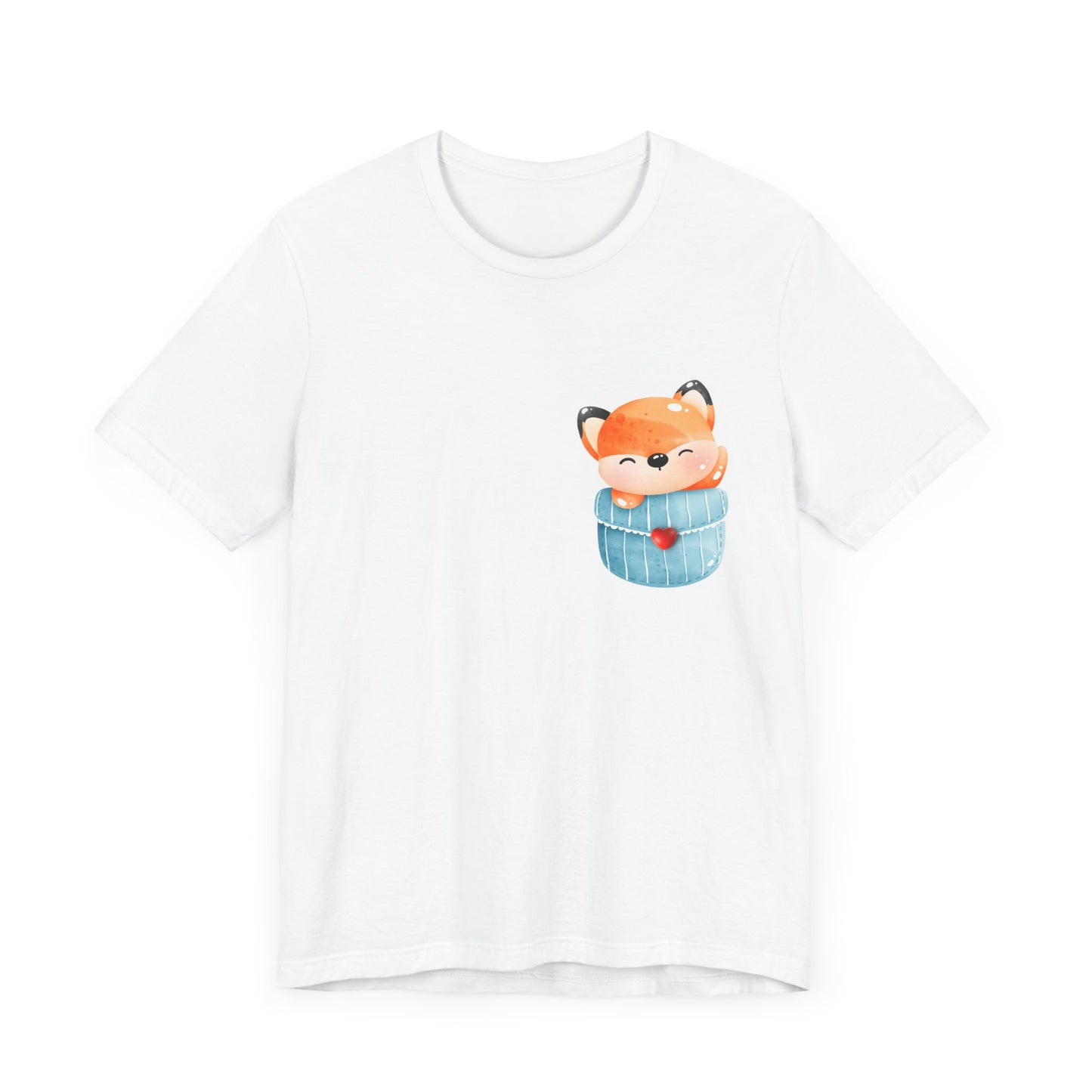 Fox T-Shirt, Cute Graphic Tee for Teens,Unisex Tshirt Aesthetic Gifts For Her,Cute Shirt,Fox Pocket Shirt,Gift For Fox Lovers & Fox Mom