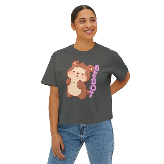 Beown Bear Graphic Tee, Boxy Croptop, Pinoy Shirt, Casual Crop Top, Filipino Gift for Her,, Comfort Colors Tshirt, Bebot