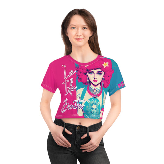 Madonna T-shirt Cute Crop Tops | Pop Art Cropped Graphic Tee | Music T Shirt Women Trendy Gift For Her | Teen Tshirt Designs Travel T-Shirt