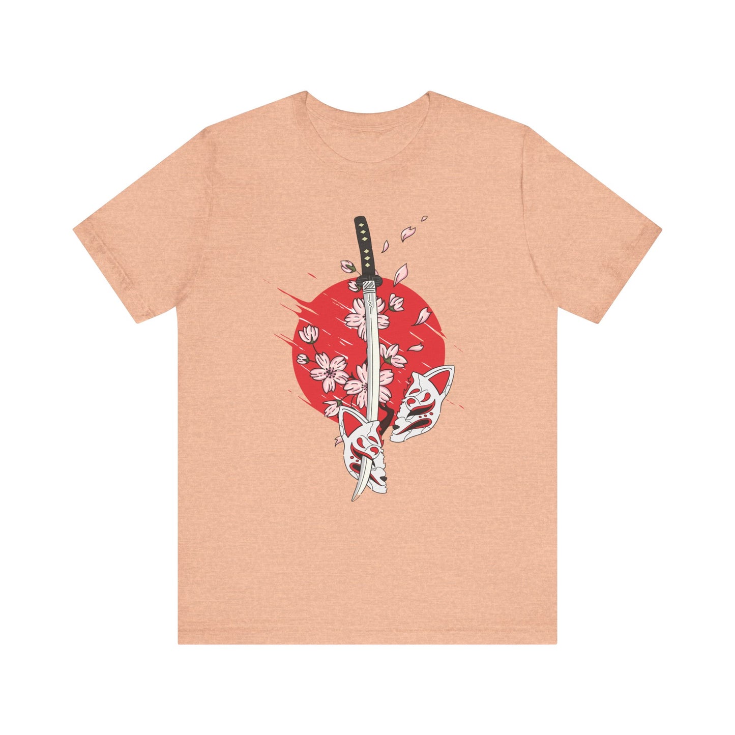 Japanese T-Shirt, Japan Art Unisex Graphic Tee, Samurai Sakura
