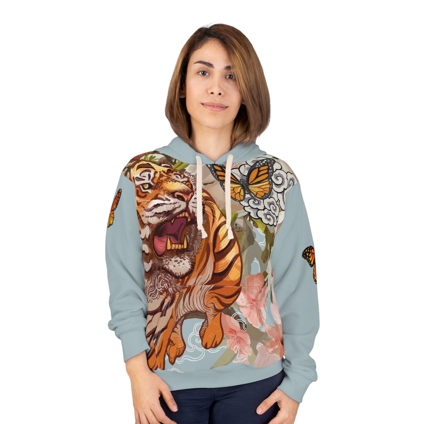 Japanese Hoodie,Tiger Hoodie, Unisex Pullover Hoodie,All Over Print Hoodie,Aesthe'tic Pullover Hooded Jacket