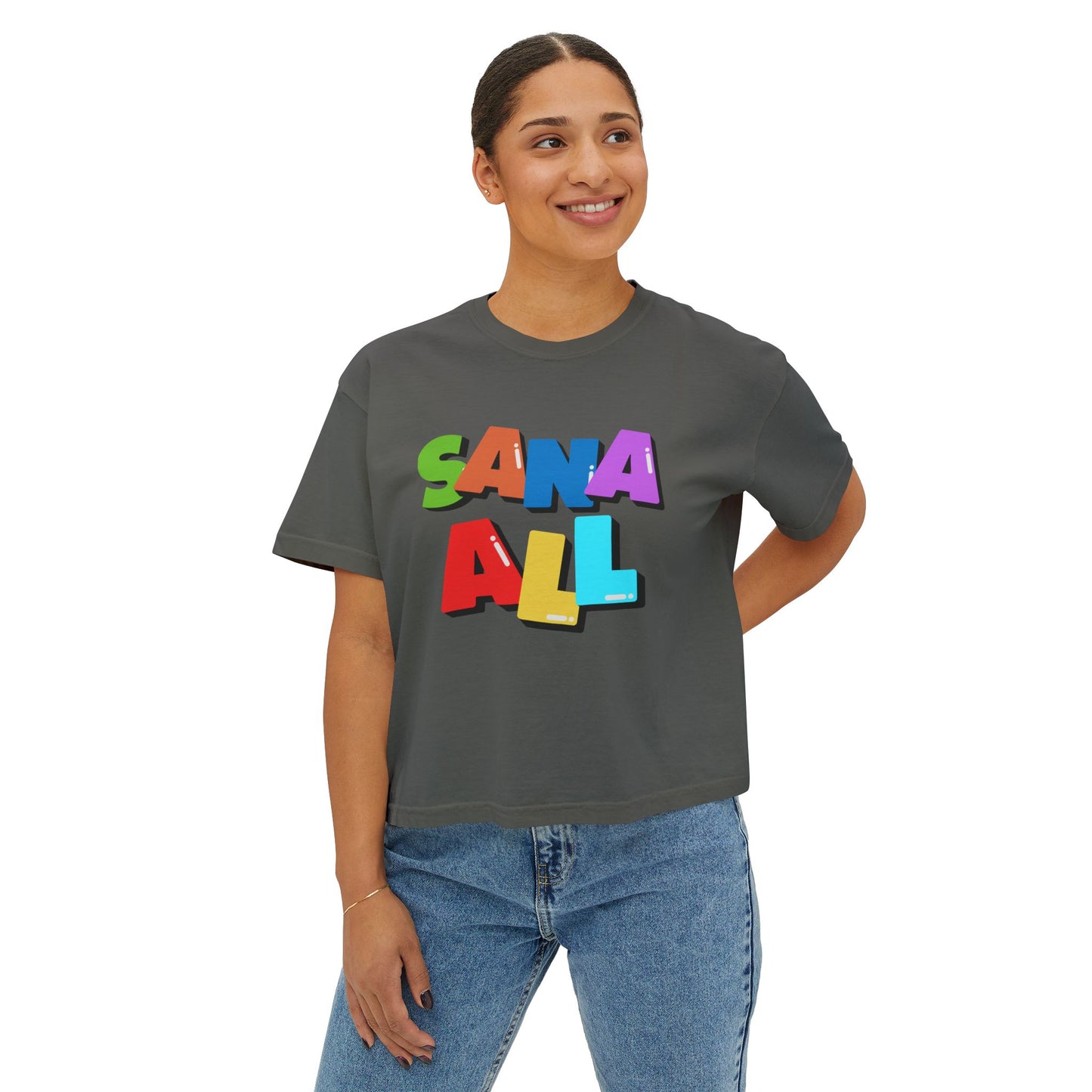 Sana All Graphic Tee, Boxy Croptop, Pinoy Shirt, Casual Crop Top, Filipino Gift for Her,, Comfort Colors Tshirt, Cebuana