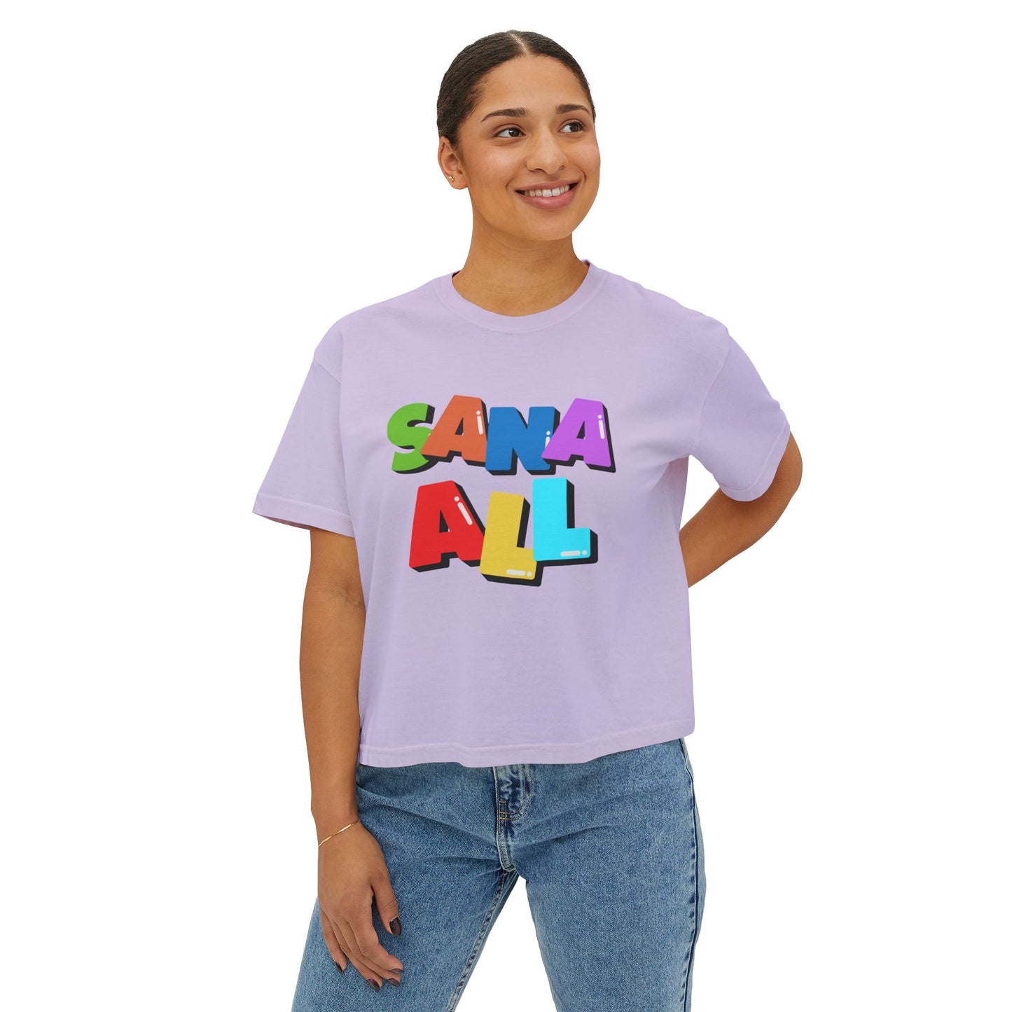 Sana All Graphic Tee, Boxy Croptop, Pinoy Shirt, Casual Crop Top, Filipino Gift for Her,, Comfort Colors Tshirt, Cebuana