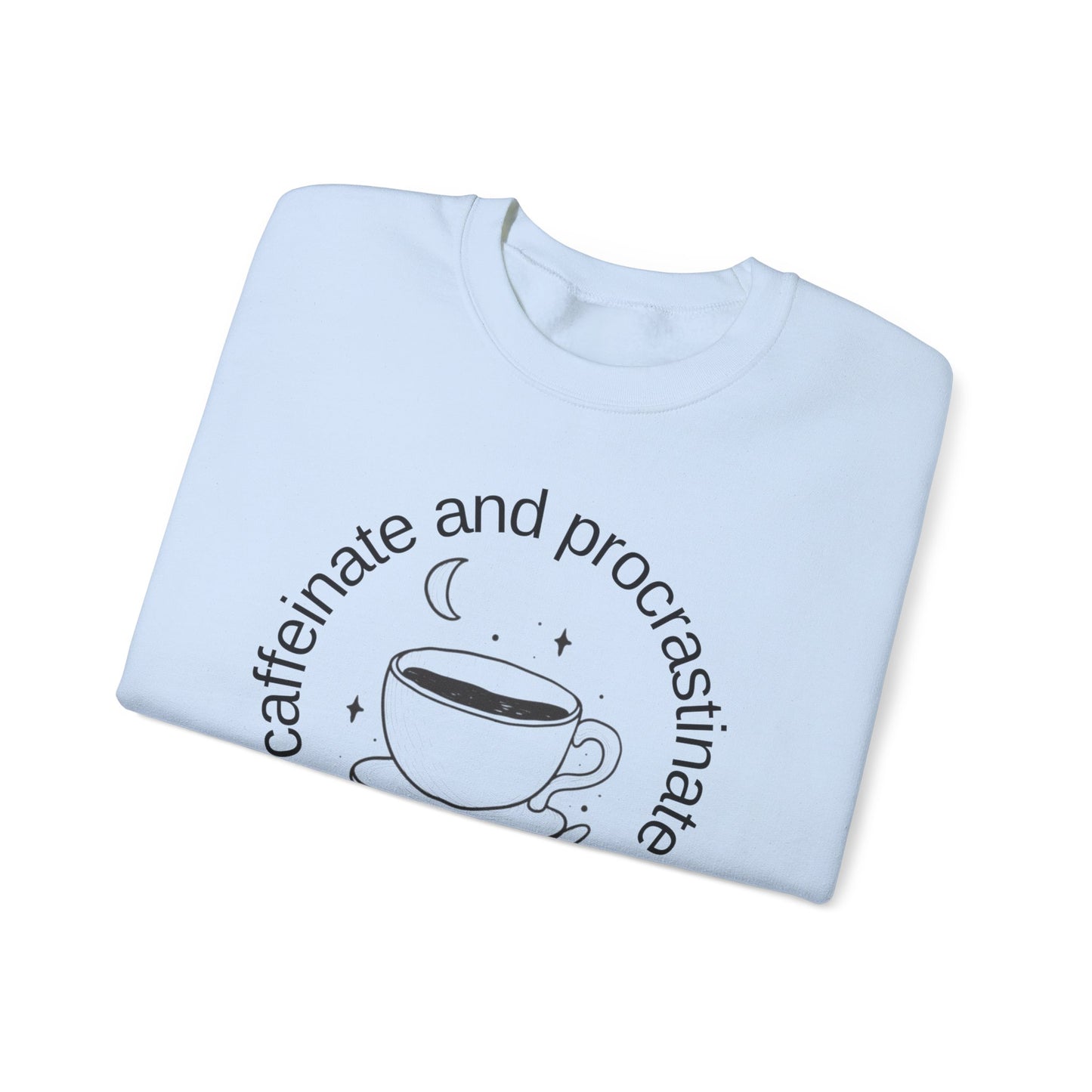 Coffee Sweatshirt Boho Graphic Pullover Sweater | Funny Gifts For Mom Gift For Teachers | Caffeinate And Procrastinate