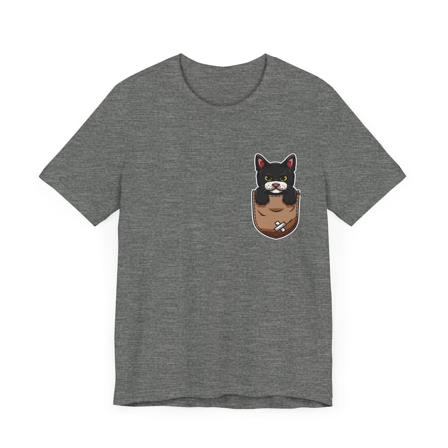 Cat T-Shirt, Cute Graphic Tee for Teens,Unisex Tshirt Aesthetic Gifts For Her,Cute Shirt,Cat Pocket Shirt,Gift For Cat Lovers & Cats Mom
