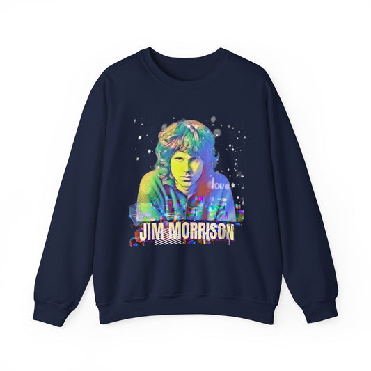 Jim Morrison Sweatshirt Rock Band Graphic Pullover Sweater Rocker Gifts For Music Lovers Concert Outfit | 70s The Doors