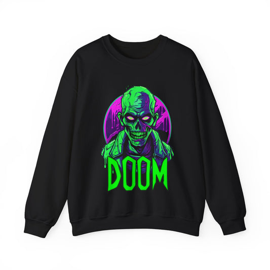 Zombie Sweatshirt Halloween Pullover Sweater | Scary Gifts For Teens Spooky Gift For Him | Doom