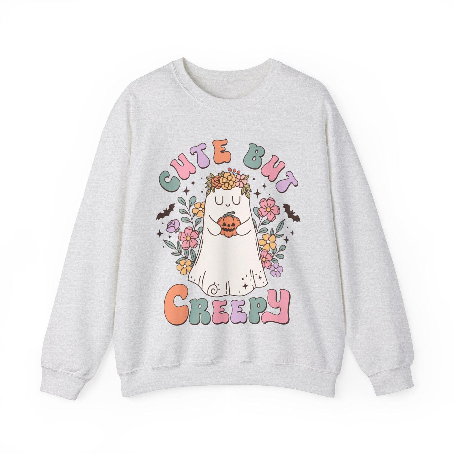 Fall Sweatshirt Halloween Graphic Pullover Sweater | Autumn Gifts For Mom Ghost Gift For Her | Cute But Creepy