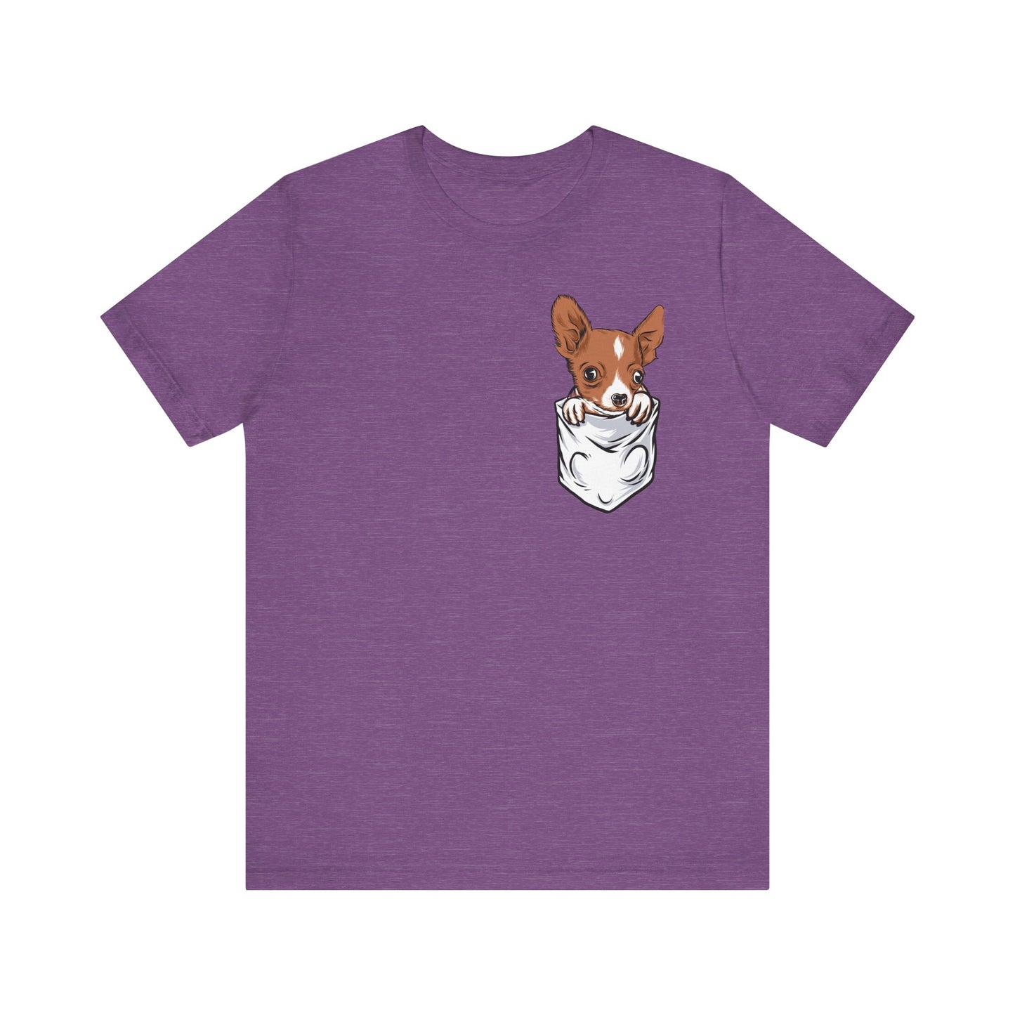 Chihuahua T-Shirt, Dog Graphic Tee for Teens, Unisex Tshirt Aesthetic Gifts For Her, Cute Shirt,Dog Pocket Shirt, Dog Lovers Gift