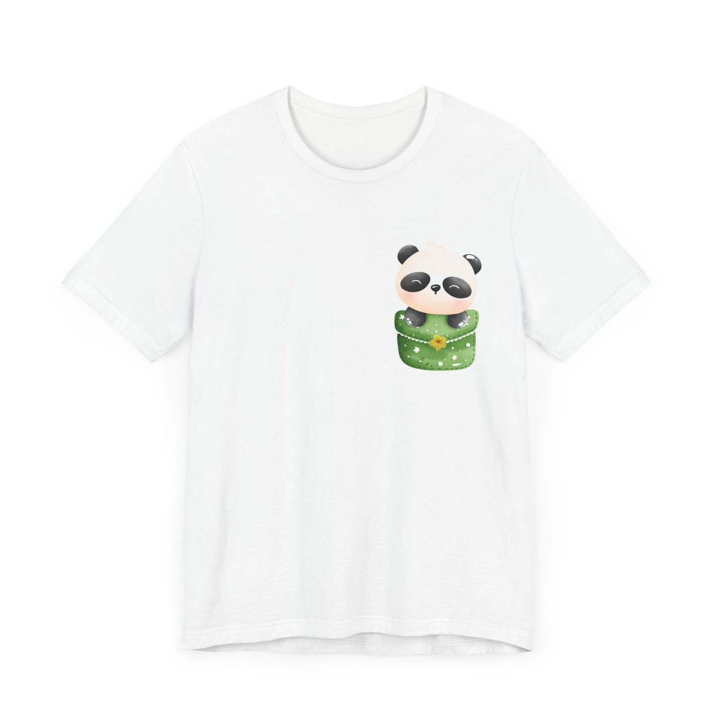 Panda T-Shirt, Cute Graphic Tee for Teens,Unisex Tshirt Aesthetic Gifts For Her,Cute Shirt, Panda Pocket Shirt,Gift For Panda Lovers