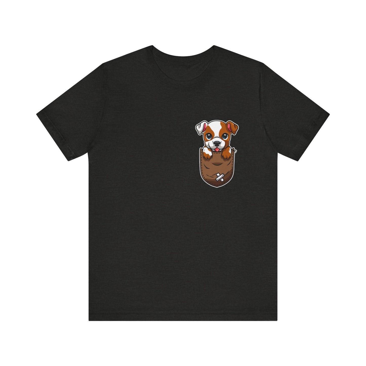 Dog T-Shirt, Puppy Graphic Tee for Teens, Unisex Tshirt Aesthetic Gifts For Her, Cute Shirt,Dog Pocket Shirt, Gift for Dog Lovers & Dog Moms