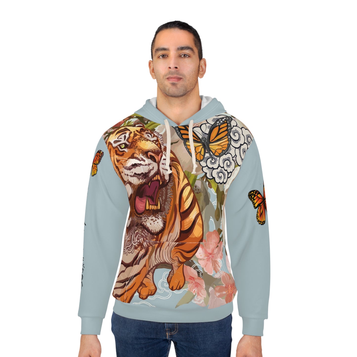 Japanese Hoodie,Tiger Hoodie, Unisex Pullover Hoodie,All Over Print Hoodie,Aesthe'tic Pullover Hooded Jacket