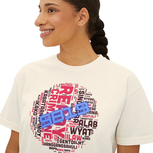 Sb19 Graphic Tee, Boxy Croptop, Pinoy Pop Shirt, Casual Crop Top, Filipino Gift for Her,, Comfort Colors Tshirt
