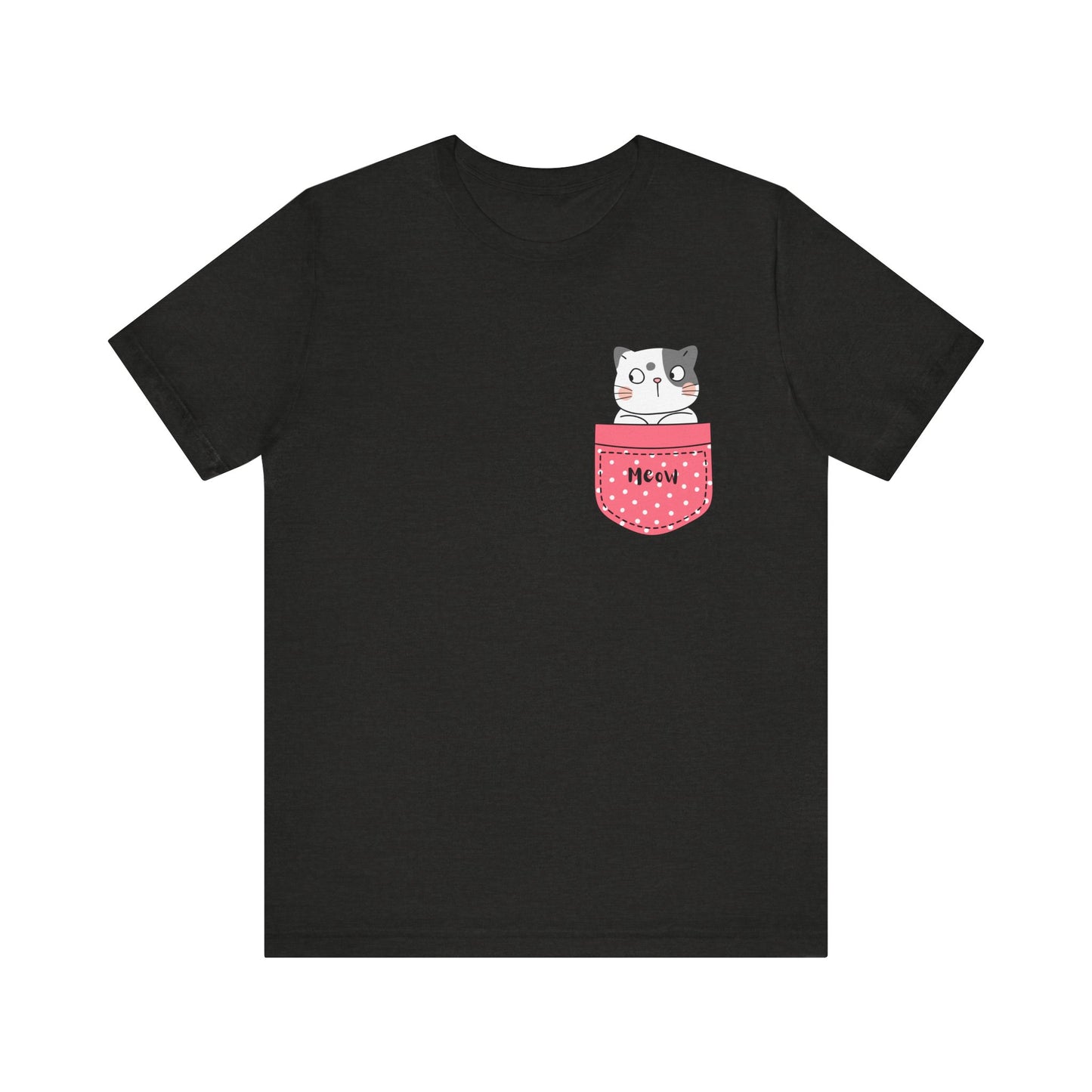 Cat T-Shirt, Cute Graphic Tee for Teens,Unisex Tshirt Aesthetic Gifts For Her,Cute Shirt,Cat Pocket Shirt,Gift For Cat Lovers & Cat Moms