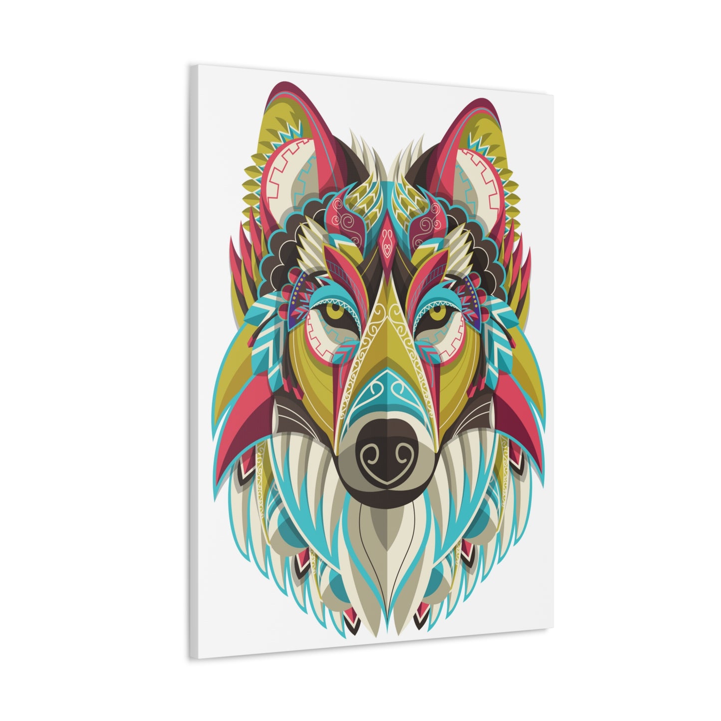 Dog Art Canvas Gallery Wrap 30x40 Wall Art Animal Portrait Watercolor Tribal