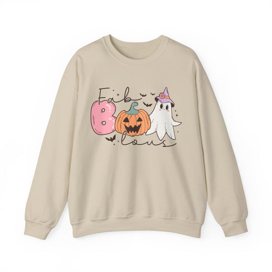Fall Sweatshirt Halloween Graphic Pullover Sweater | Autumn Gifts For Mom Pumpkin Gift For Her | Boo Fabulous