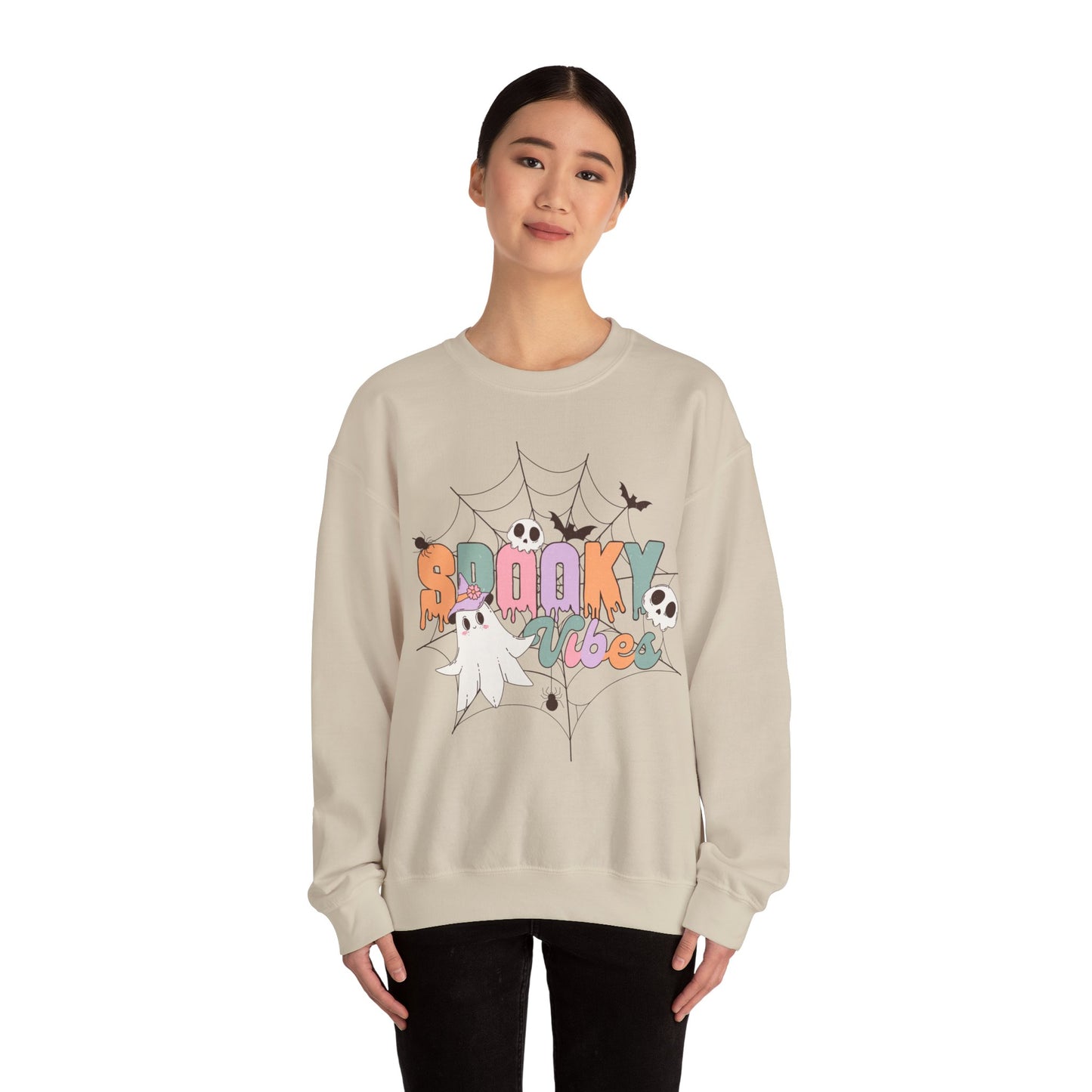 Fall Sweatshirt Halloween Graphic Pullover Sweater | Autumn Gifts For Mom Pastel Gift For Her | Spooky Vibes