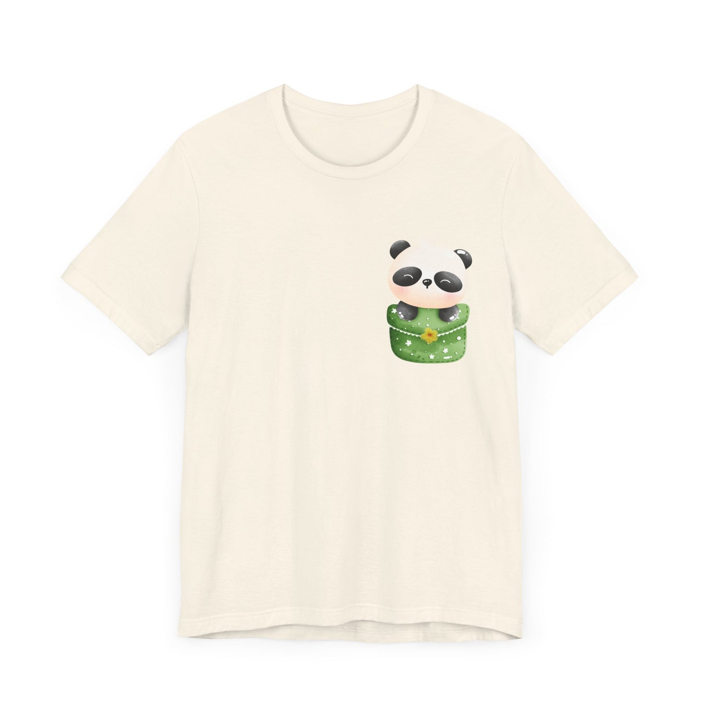 Panda T-Shirt, Cute Graphic Tee for Teens,Unisex Tshirt Aesthetic Gifts For Her,Cute Shirt, Panda Pocket Shirt,Gift For Panda Lovers