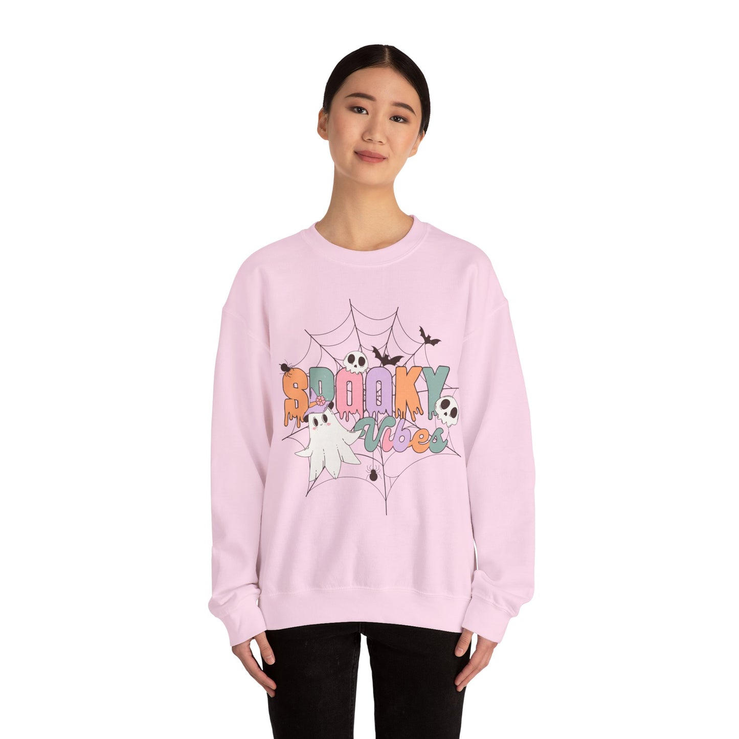 Fall Sweatshirt Halloween Graphic Pullover Sweater | Autumn Gifts For Mom Pastel Gift For Her | Spooky Vibes