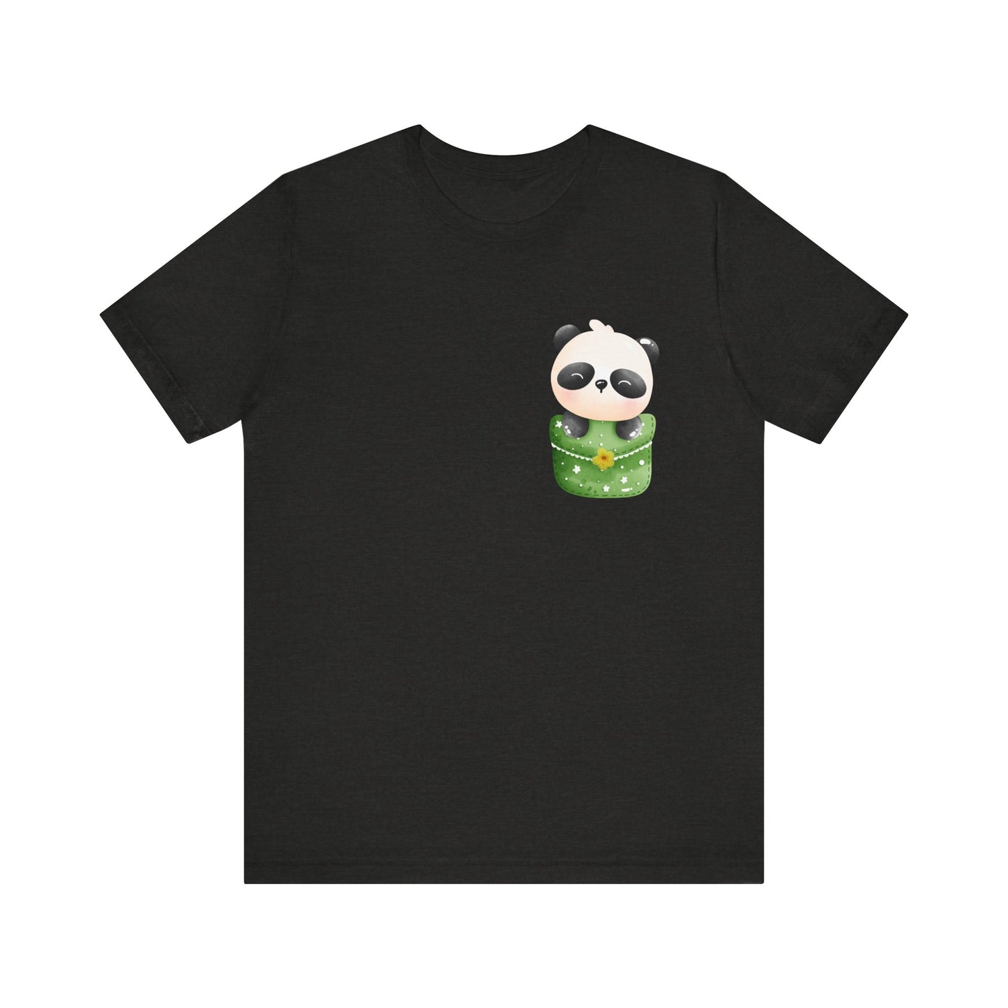 Panda T-Shirt, Cute Graphic Tee for Teens,Unisex Tshirt Aesthetic Gifts For Her,Cute Shirt, Panda Pocket Shirt,Gift For Panda Lovers