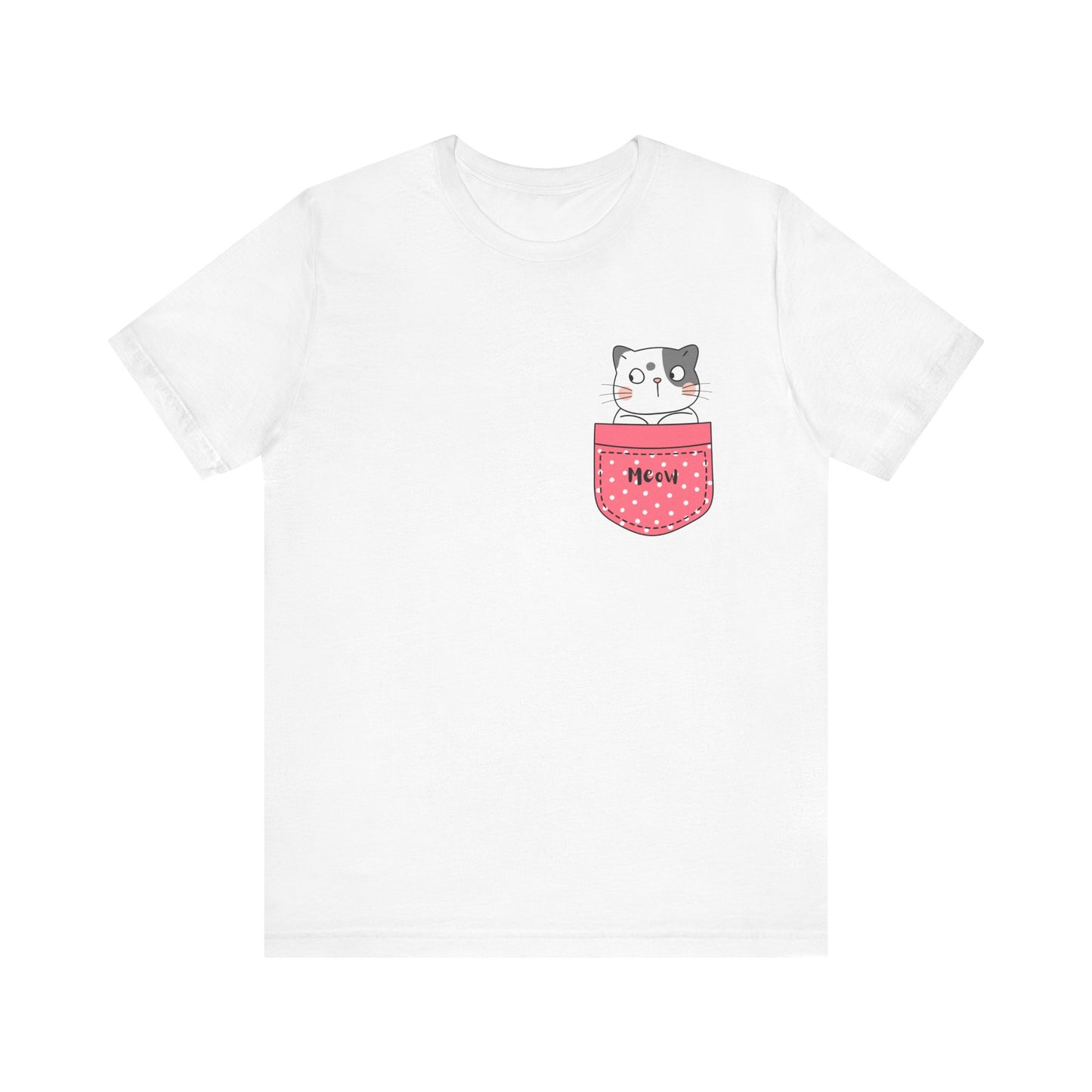Cat T-Shirt, Cute Graphic Tee for Teens,Unisex Tshirt Aesthetic Gifts For Her,Cute Shirt,Cat Pocket Shirt,Gift For Cat Lovers & Cat Moms