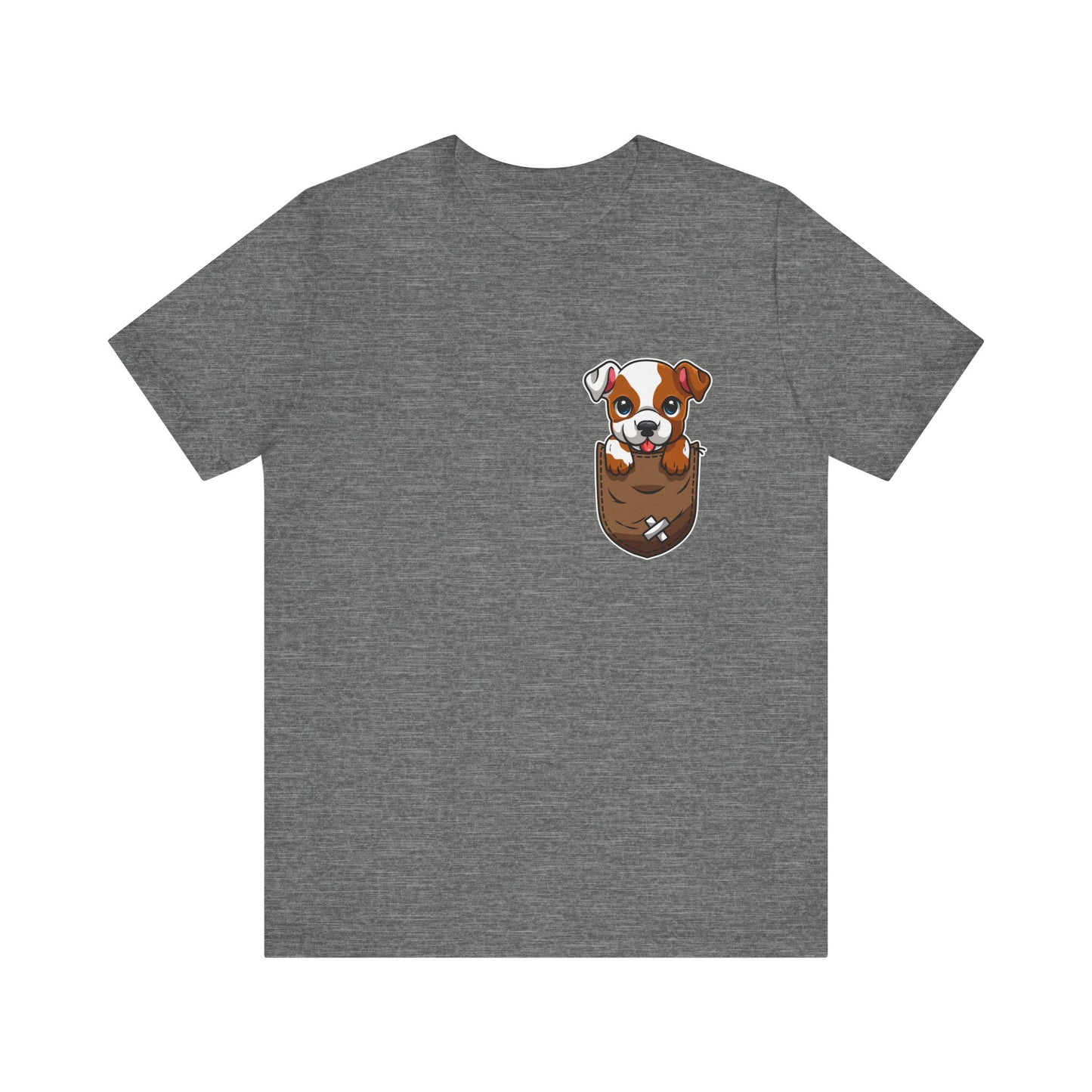 Dog T-Shirt, Puppy Graphic Tee for Teens, Unisex Tshirt Aesthetic Gifts For Her, Cute Shirt,Dog Pocket Shirt, Gift for Dog Lovers & Dog Moms