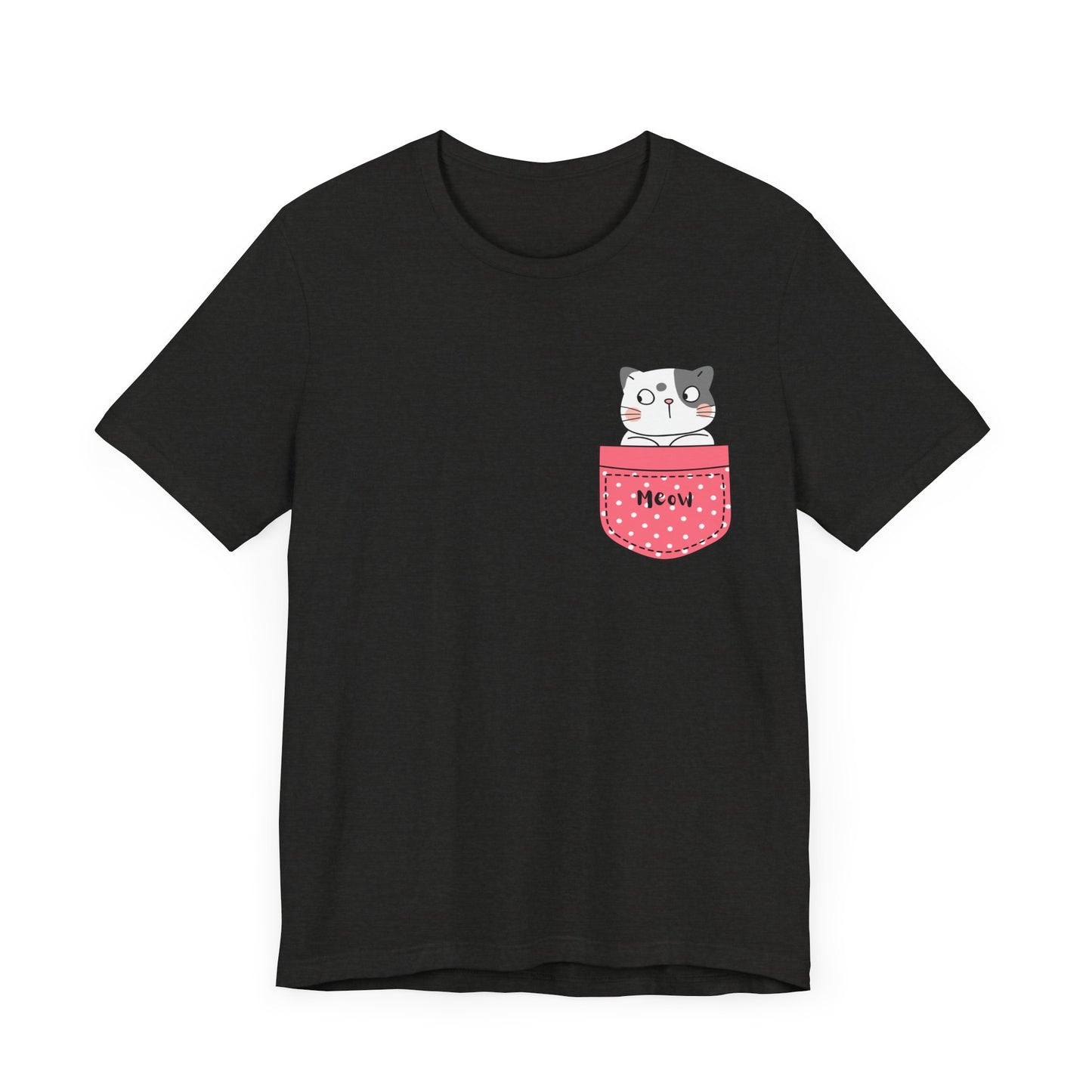 Cat T-Shirt, Cute Graphic Tee for Teens,Unisex Tshirt Aesthetic Gifts For Her,Cute Shirt,Cat Pocket Shirt,Gift For Cat Lovers & Cat Moms