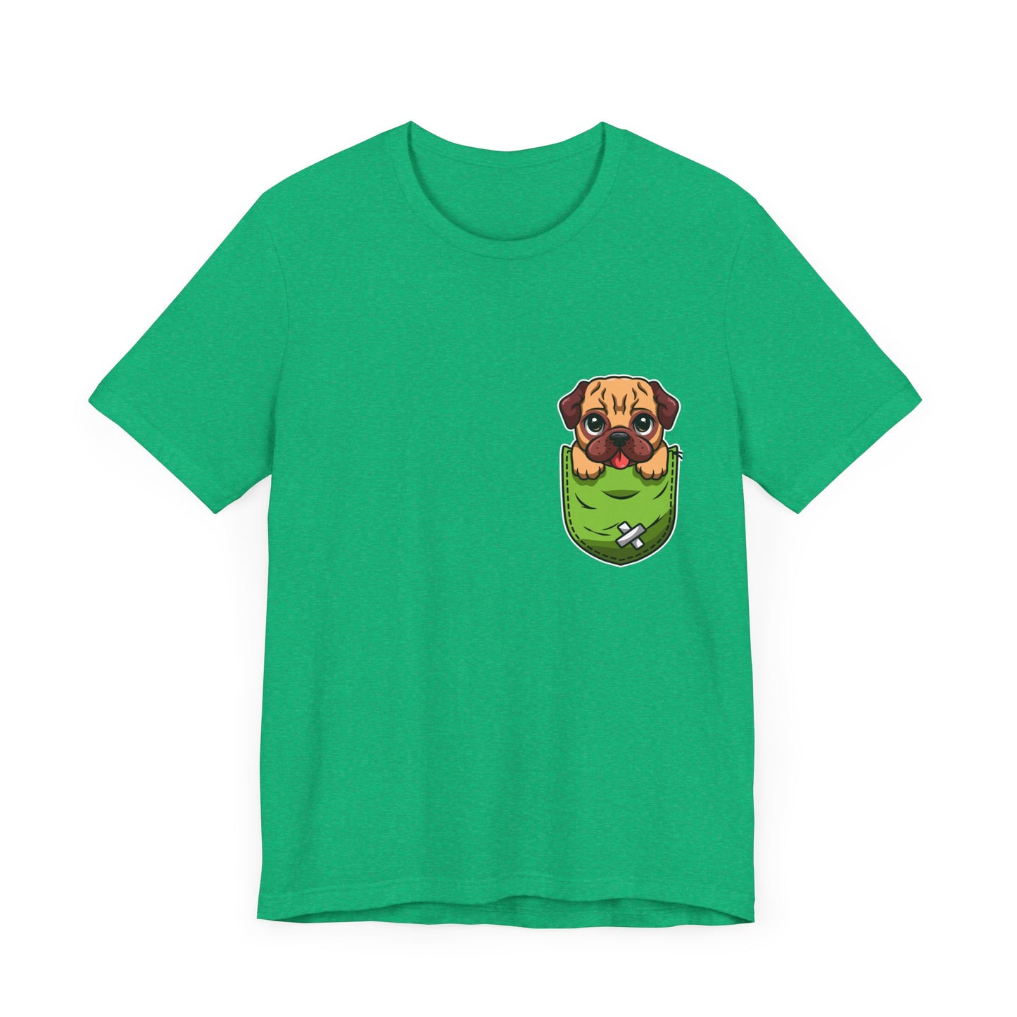 Pug T-Shirt, Dog Graphic Tee for Teens, Unisex Tshirt Aesthetic Gifts For Her, Cute Shirt,Dog Pocket Shirt, Gift For Dog Lovers & Dog Moms.