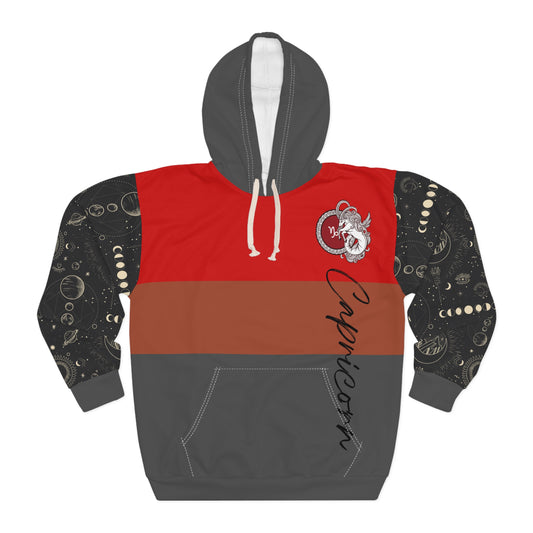 Zodiac Hoodie, Unisex Pullover Hoodie, Capricorn All Over Print Hoodie, Aesthetic Gift For Her,Boho Hooded Sweatshirt