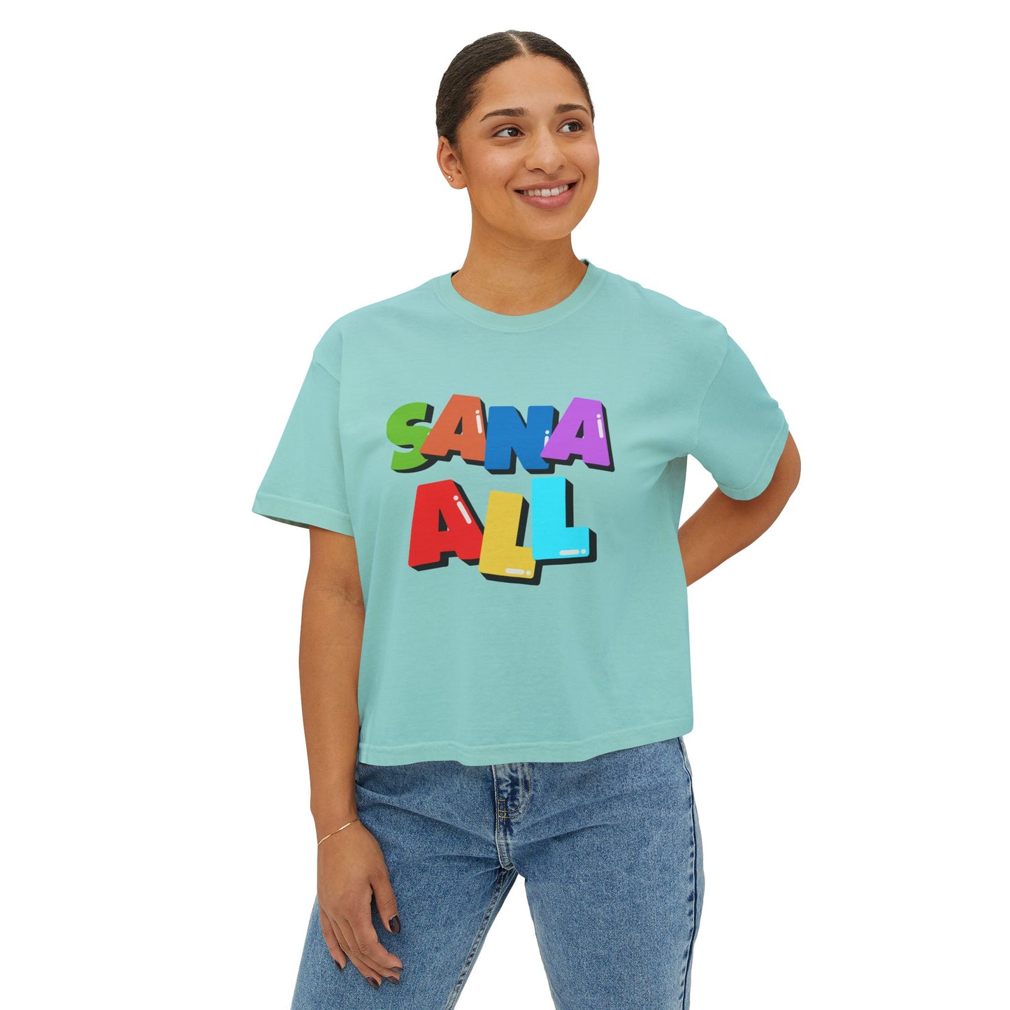 Sana All Graphic Tee, Boxy Croptop, Pinoy Shirt, Casual Crop Top, Filipino Gift for Her,, Comfort Colors Tshirt, Cebuana